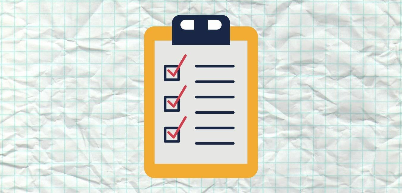 Checklist on a Clipboard