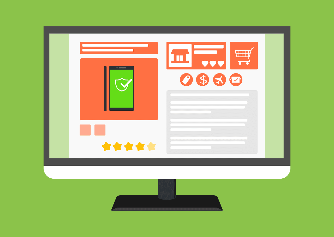 A diagram illustrating the concept of a headless commerce website's user interface, showcasing a sleek and versatile design.